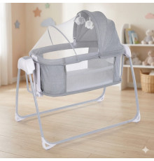 Многофункциональная люлька Mastela Deluxe 4 в 1 / Комфортная безопасная детская кроватка / Лыжка для малыша с функцией качания