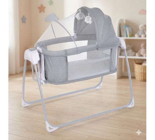 Многофункциональная люлька Mastela Deluxe 4 в 1 / Комфортная безопасная детская кроватка / Лыжка для малыша с функцией качания