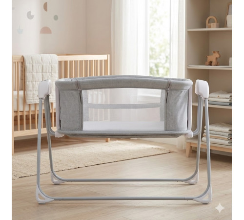 Многофункциональная люлька Mastela Deluxe 4 в 1 / Комфортная безопасная детская кроватка / Лыжка для малыша с функцией качания