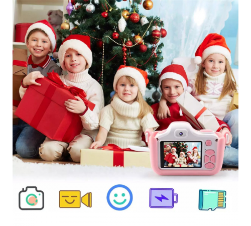 Дитячий цифровий фотоапарат Smart Kids Kitty з 2" екраном 20Мп у силіконовому чохлі "Кішечка" із вбудованими іграми