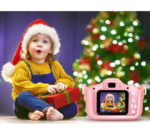 Дитячий цифровий фотоапарат Smart Kids Kitty з 2" екраном 20Мп у силіконовому чохлі "Кішечка" із вбудованими іграми
