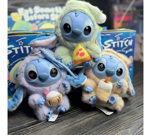 Мягкая коллекционная игрушка-сюрприз брелок Стич/Stitch Labubu 15см (цвет и вид случайный)