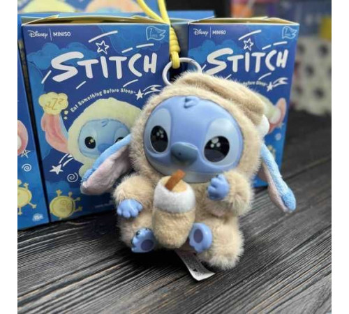 Мягкая коллекционная игрушка-сюрприз брелок Стич/Stitch Labubu 15см (цвет и вид случайный)