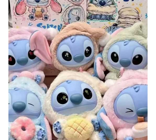 Мягкая коллекционная игрушка-сюрприз брелок Стич/Stitch Labubu 15см (цвет и вид случайный)