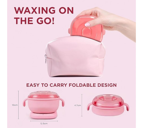Аппарат для нагревания воска Wax kettle / Комплектный силиконовый воскоплав AND651 / Воскоплав с силиконовой чашей 400мл
