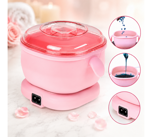 Аппарат для нагревания воска Wax kettle / Комплектный силиконовый воскоплав AND651 / Воскоплав с силиконовой чашей 400мл
