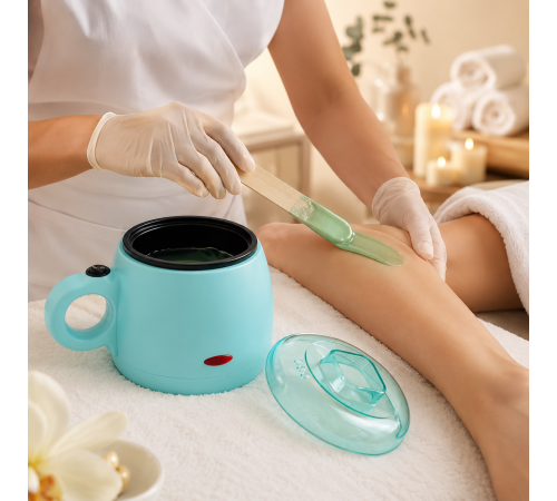 Баночный воскоплав 100 Вт 200мл Wax Pro YSM-2002A Голубой