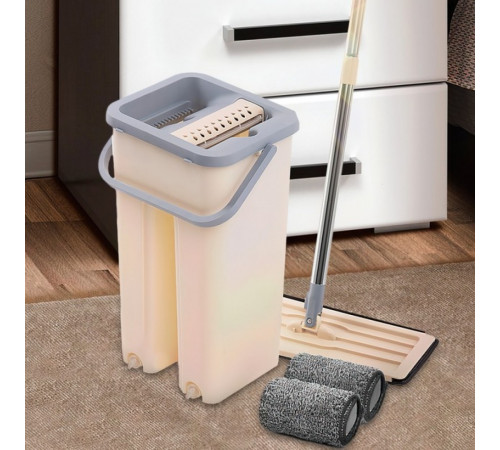 Швабра з відром і самовіджимом 4л Тріумф, Spin Mop Scratch Cleaning 360, швабра ледарка