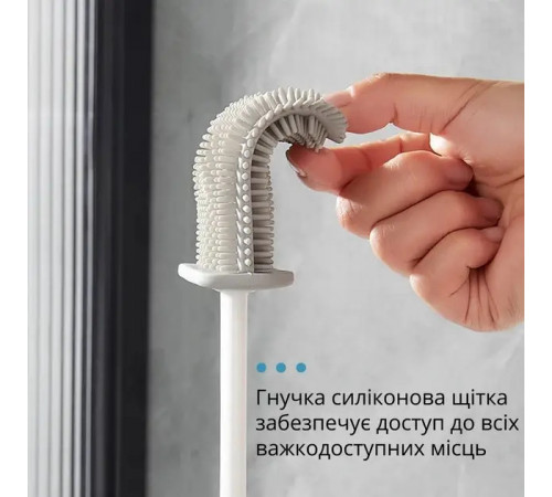 Туалетный ершик с гнущейся силиконовой щеткой / Ершик для унитаза