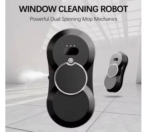 Робот для миття вікон NEW Glass Cleaning Robot з пультом дистанційного керування чорний за 3863 грн