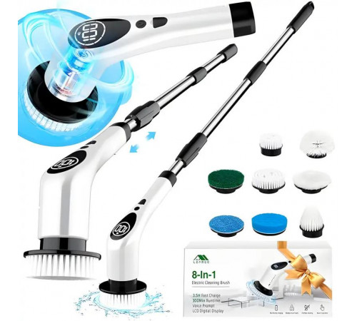 Щетка электрическая 8 насадок,360 градусов Cleaning brush AND 1-33