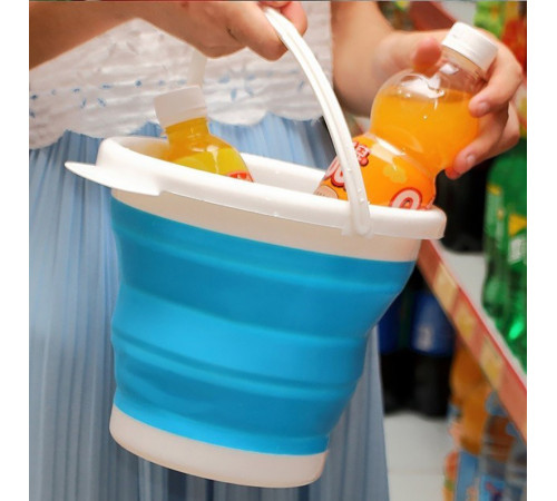 Складане силіконове відро 5л Collapsible Bucket за 237 грн