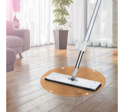 Швабра с отжимом "лентяйка" SPIN MOP 360, микрофибра, телескопическая ручка