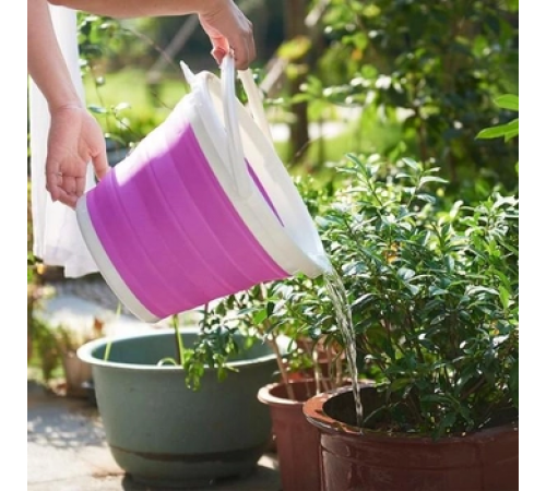 Складане силіконове відро 5л Collapsible Bucket за 237 грн