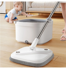 Комплект швабра з відром для миття підлоги Mop with bucket K10, з віджиманням / Складна швабра