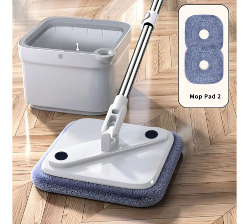 Комплект швабра з відром для миття підлоги Mop with bucket K10, з віджиманням / Складна швабра за 1017 грн