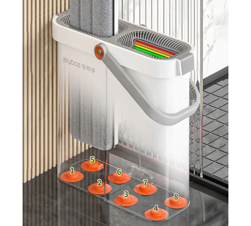 Набір швабра та відро з віджимом Joybos M03-7 Flat Floor за 915 грн