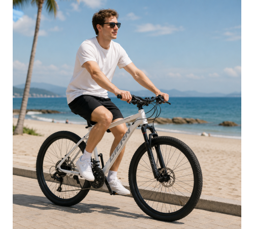 Велосипед GIEREN 8000 R29 Белый / Велосипед спортивный 24 скорости