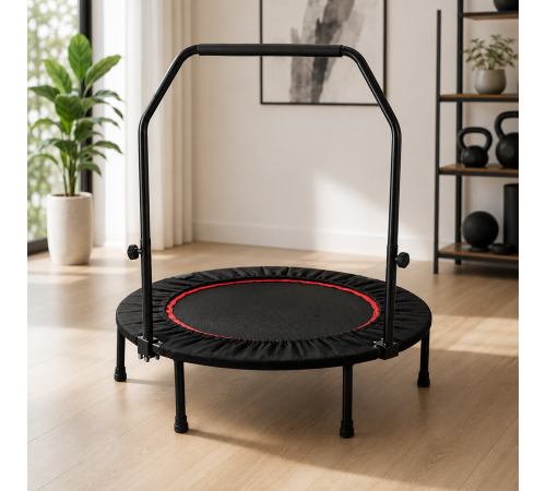 Складаний батут з ручкою / Батут для фітнес-тренувань / Батут для джампінгу 85-115х100х22 см