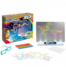 Электронная доска для рисования SUNROZ 3D Magic Drawing Board Морской стиль с подсветкой и 3Д эффектом