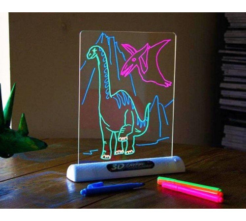 Электронная доска для рисования SUNROZ 3D Magic Drawing Board Морской стиль с подсветкой и 3Д эффектом