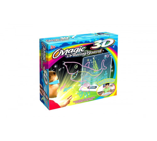 Електронна дошка для малювання SUNROZ 3D Magic Drawing Board Морський стиль з підсвічуванням та 3Д ефектом за 423 грн