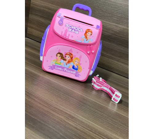 Скарбничка сейф EL-510-14 LOVELY PRINCESS з відбитком пальця та кодовим замком банкомат музичний Рожевий