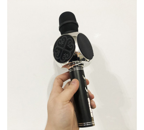 Беспроводной Bluetooth Микрофон для Караоке Микрофон DM Karaoke Y 68 + BT. Цвет: черный с серебром HS-27