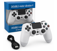 Джойстик DOUBLESHOCK для PS 4, игровой беспроводной геймпад PS4/PC аккумуляторный джойстик. Цвет: белый KV-34