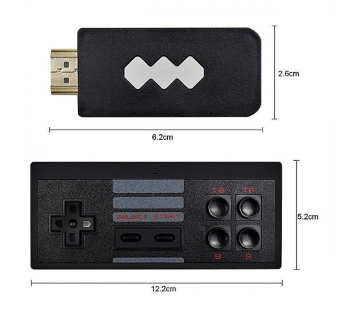 Консоль на 2 джойстика портативная Mini Game Box D600 HDMI, Портативная игровая приставка для двух PM-50