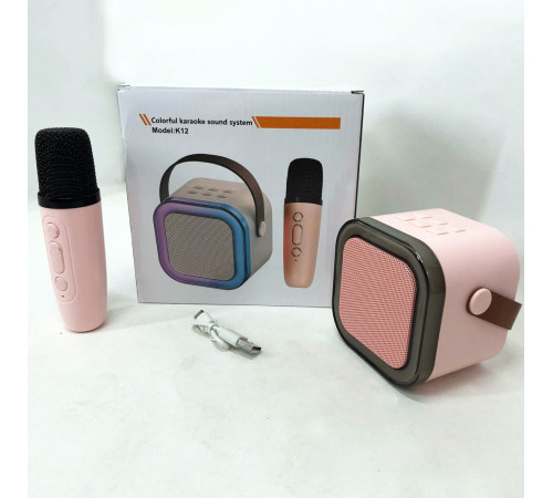 Дитячий мікрофон bluetooth K12 10W, Колонка з функцією караоке, Караоке-мікрофон з блютуз краще OL-58 за 414 грн