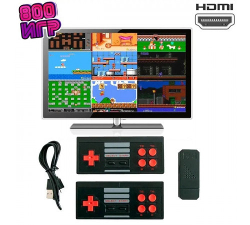 Консоль на 2 джойстика портативная Mini Game Box D600 HDMI, Портативная игровая приставка для двух PM-50