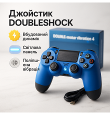 Джойстик DOUBLESHOCK для PS 4, бездротовий ігровий геймпад PS4/PC акумуляторний джойстик. Колір синій XH-29