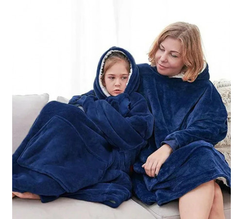 Одеяло с рукавами Snuggie, Кофта одеяло, Огромная кофта плед, Плед hoodie Худи с капюшоном XZ-17