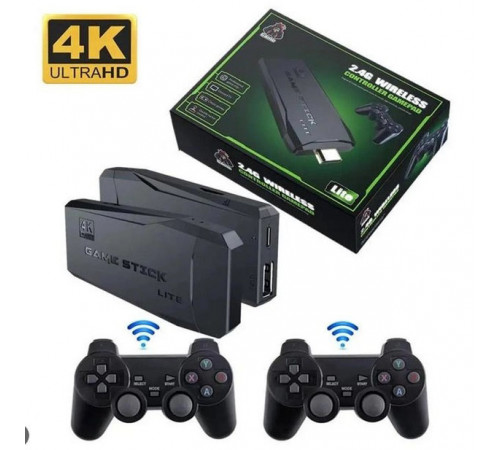 Игровая приставка M8 64G, 4К, + 2 беспроводных джойстика / Консоль для телевизора XR-20