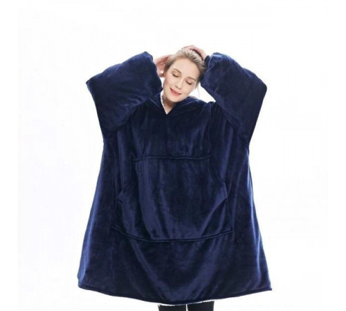 Одеяло с рукавами Snuggie, Кофта одеяло, Огромная кофта плед, Плед hoodie Худи с капюшоном XZ-17