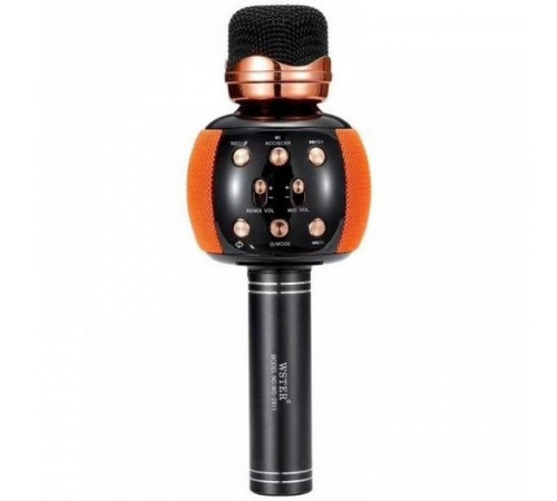 Беспроводной микрофон караоке блютуз WSTER WS-2911 Bluetooth динамик. Цвет: оранжевый AV-91