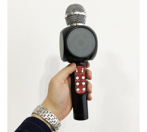 Безпровідний мікрофон караоке bluetooth WSTER WS-1816. Колір чорний MJ-62 за 382 грн