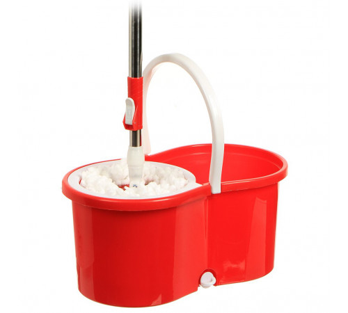 Универсальная швабра с отжимом-центрифугой и ведром Easy Mop Круглая Швабра. Цвет: красный KL-83