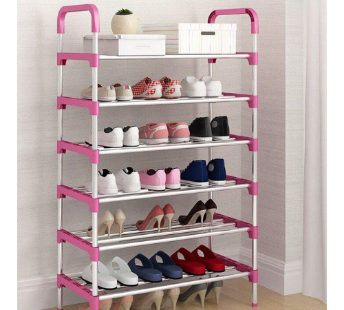 Полка для обуви для гардероба Shoe Rack 6 56х28х113см, Модульная обувница Металическая полка обуви SD-75