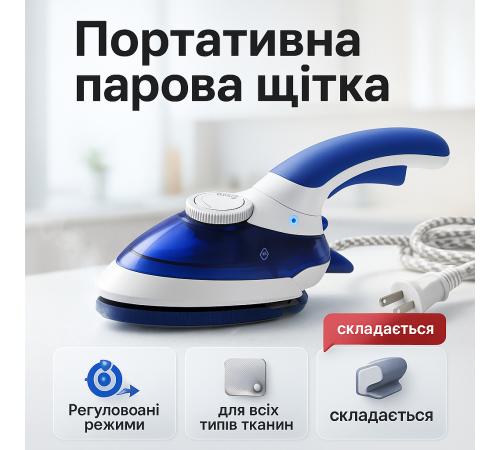 Отпариватель с функцией вертикального пара Mini Steam Iron HT-558B, Ручной парогенератор для глажки IL-82