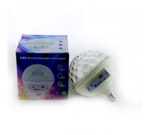 Диско-шар светомузыка диско шар с цоколем Music Ball E27 ZV-13