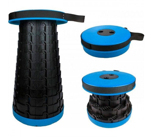 Раскладной стул, складной табурет Retractable Stool. Цвет: синий TW-29