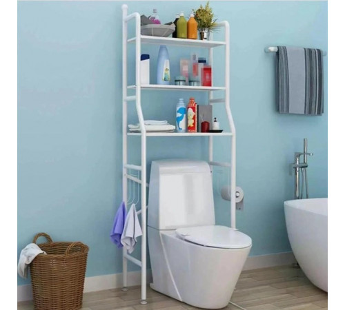 Полка стеллаж в ванную комнату над унитазом Toilet Rack этажерка в ванную стеллаж в туалет PD-97