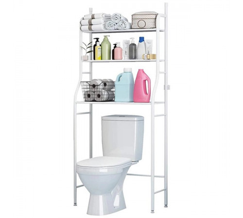 Полка стеллаж в ванную комнату над унитазом Toilet Rack этажерка в ванную стеллаж в туалет PD-97