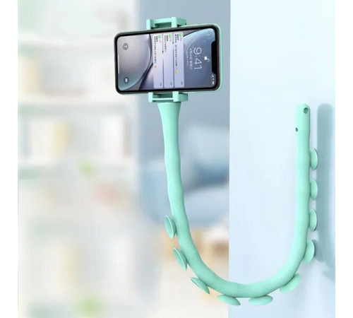 Гибкий держатель для телефона с присосками универсальный Cute Worm Lazy Holder. Цвет: голубой XJ-45