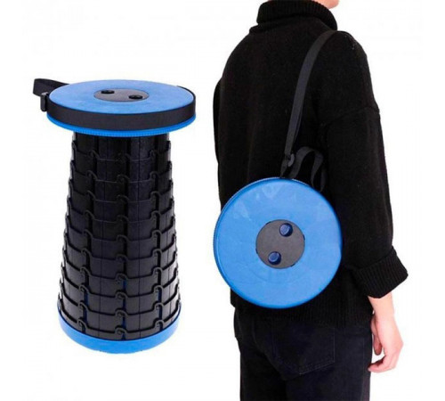 Раскладной стул, складной табурет Retractable Stool. Цвет: синий TW-29