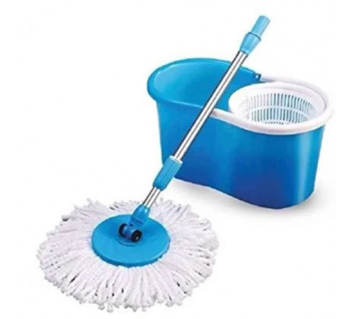 Універсальна швабра з віджимом-центрифугою та відром Easy Mop Кругла Швабра. Колір: синій PT-68 за 679 грн
