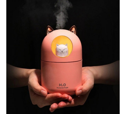 Увлажнитель воздуха Humidifier H2O Cat USB с котиком на 300мл. Цвет: розовый SY-48