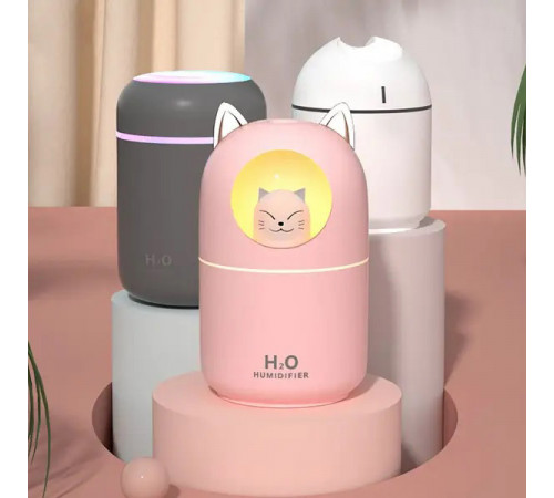 Увлажнитель воздуха Humidifier H2O Cat USB с котиком на 300мл. Цвет: розовый SY-48